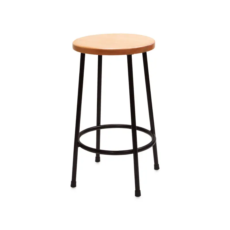Richeson Lyptus Wood and Steel Stool - 24"