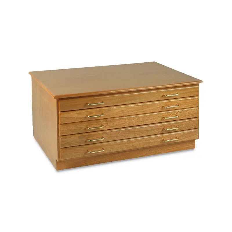 Richeson Oak Flat Files - 5 Drawer