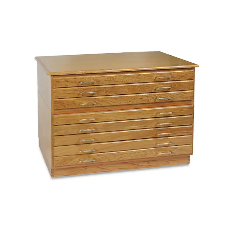 Richeson Oak Flat Files - 8 Drawer