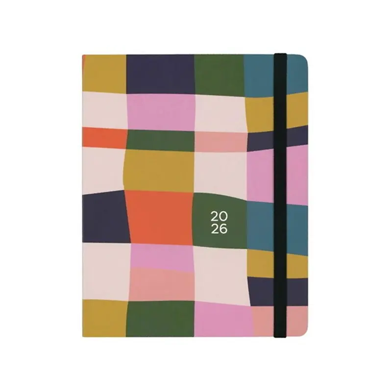 2026 Planner  Omnico Abstract Patchwork 1 Week/1 Page