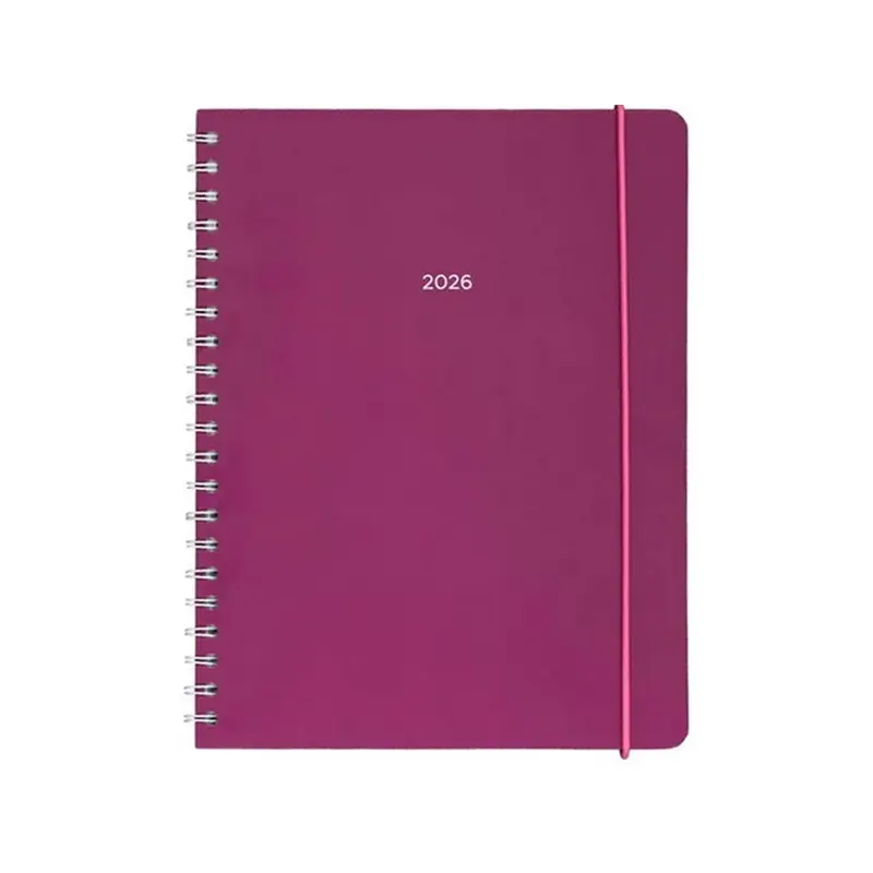 2026 Spiral Planner  Colo Fuchsia 1 Week/2 Pages
