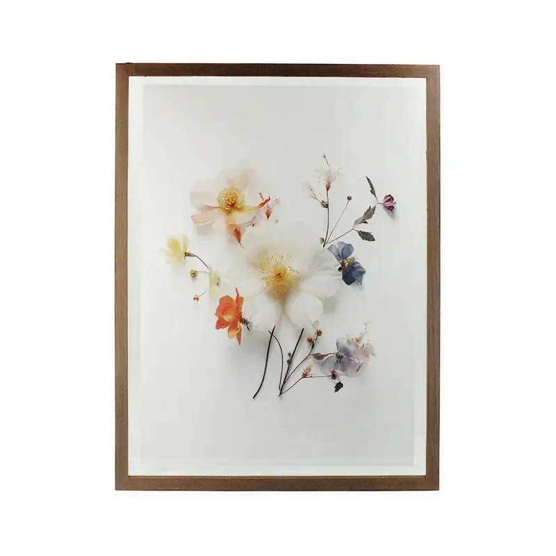 Double Glass Photo Frame  Walnut, 18 x 24 cm