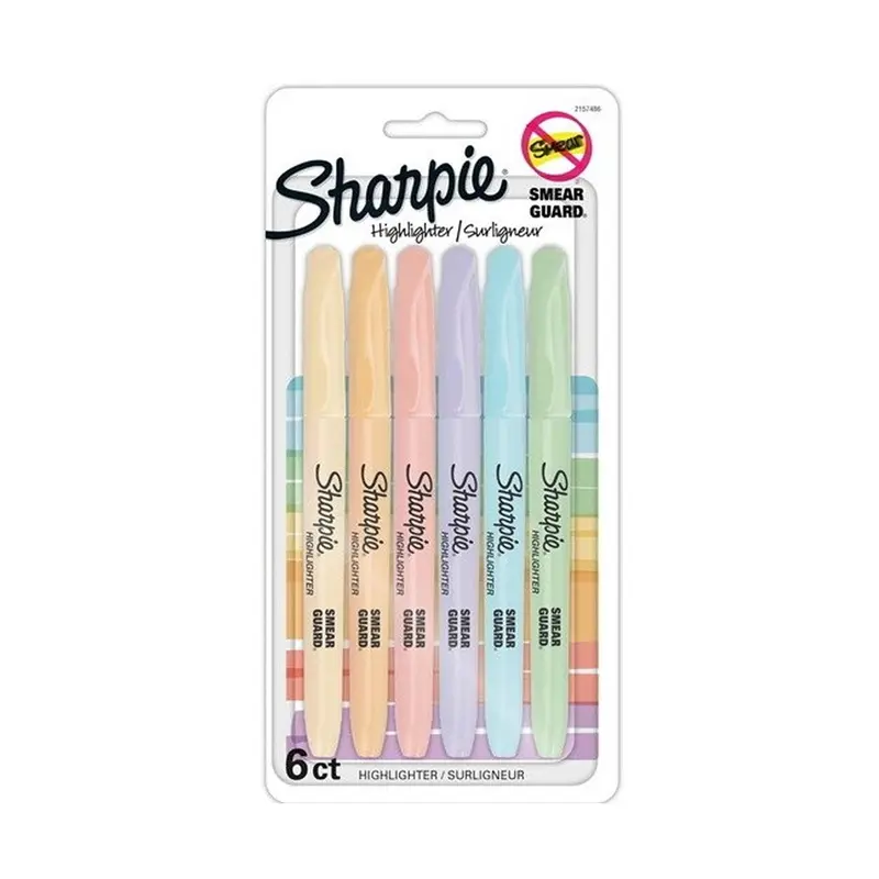 Set of 6 Sharpie Pastel Fine Tip Highlighters