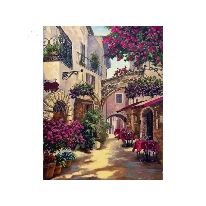 A Street With A Restaurant