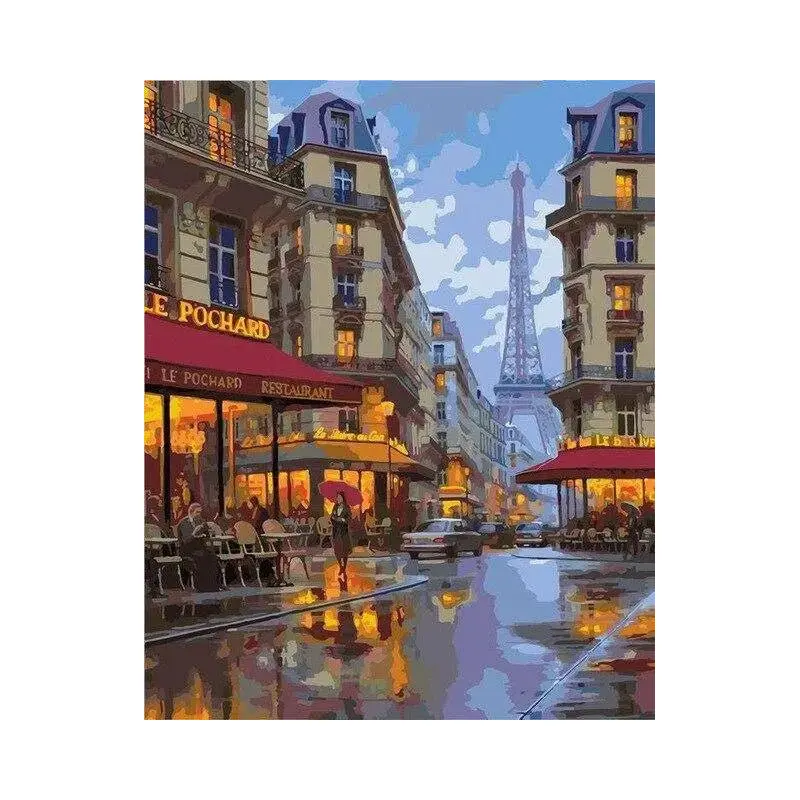 A View From The Street To The Eiffel Tower