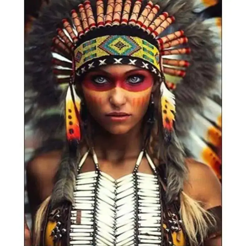 An Indian With A Fixing Look