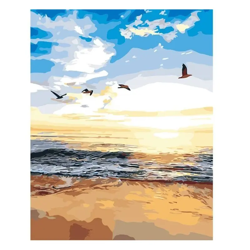 Original Painting Of A Sunrise Over The Sea