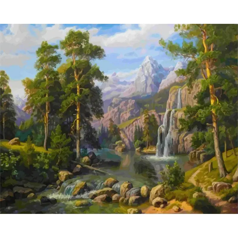 Landscape Of A Waterfall