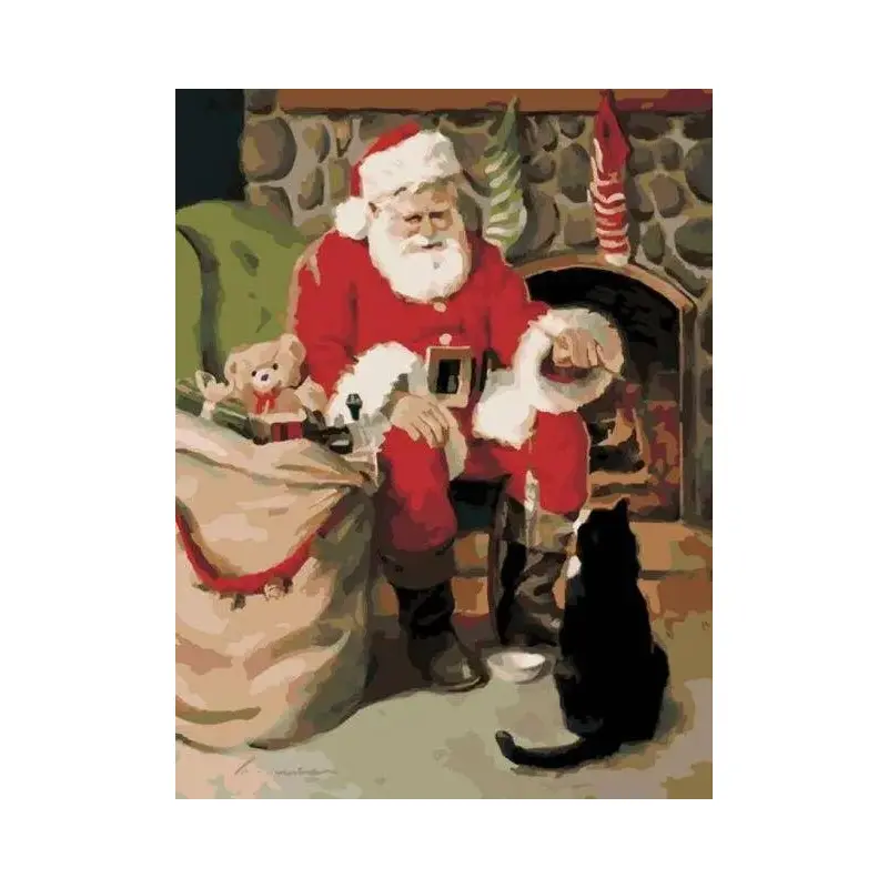 Santa Claus With A Cat