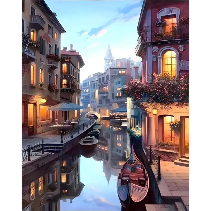 Painting On City Landscape