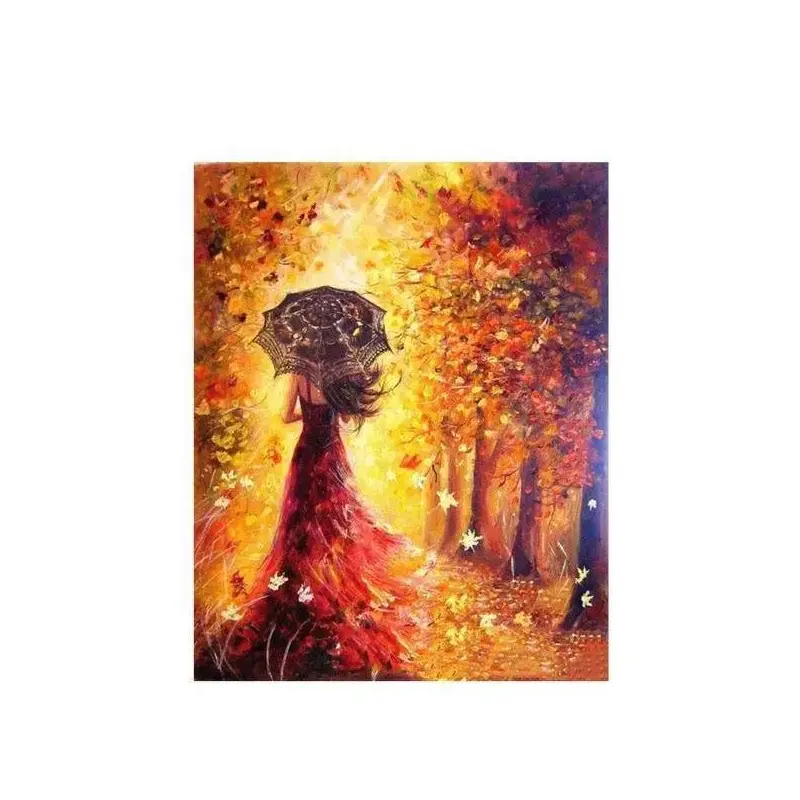 The Woman With The Autumn Umbrella