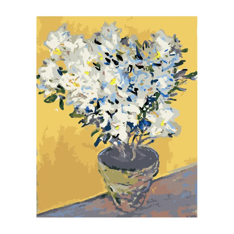 A Yellow White Vase