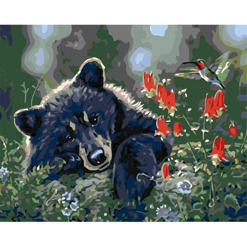 Baby Bear And Flower