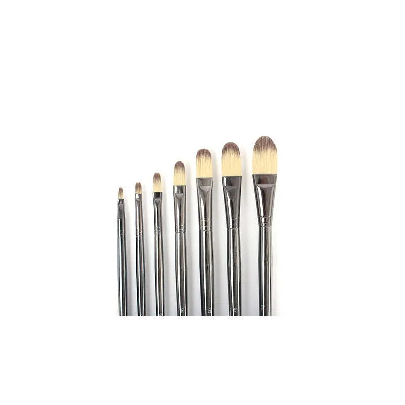 Long handled filbert paintbrush