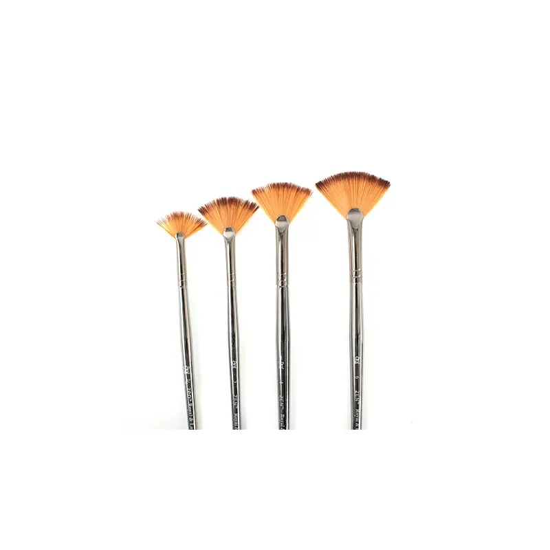 Short handle fan paintbrush