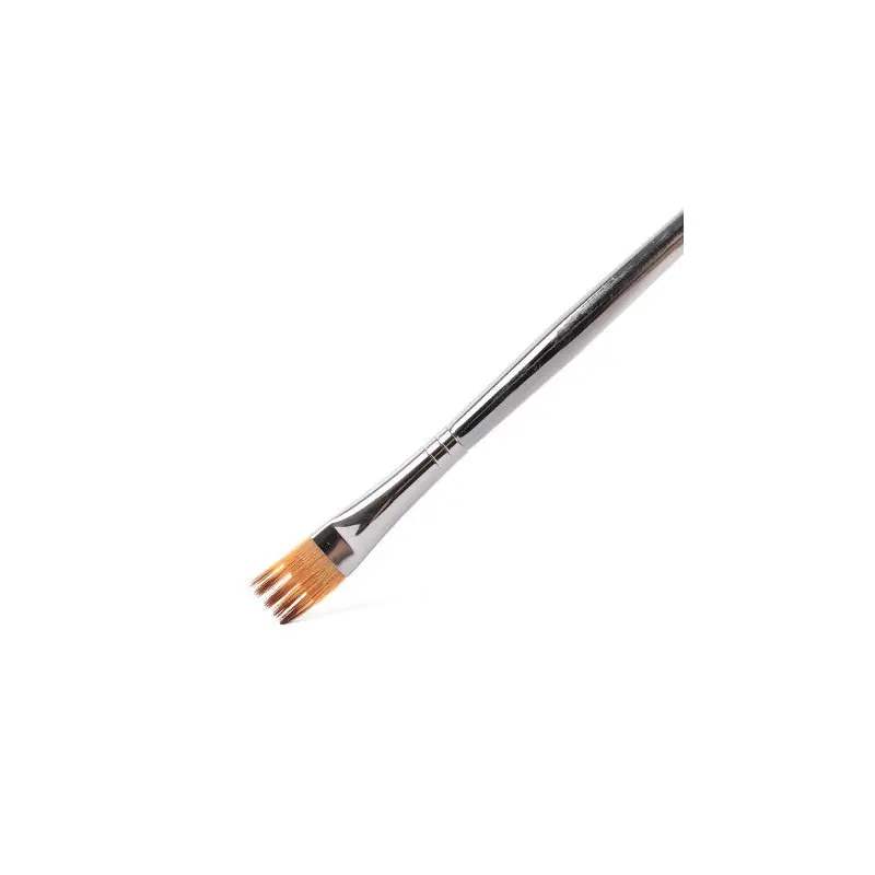 Short handle flat wisp paintbrush