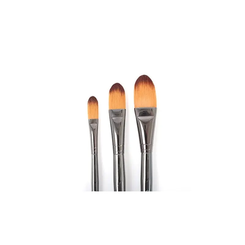 Short handle oval wash paintbrush