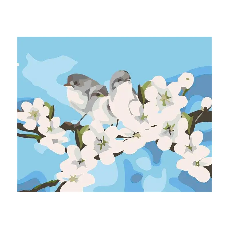 White Flower and Birds
