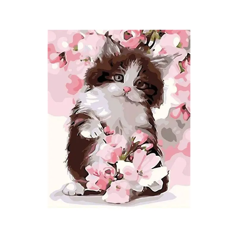 Awesome Cat With Flowers