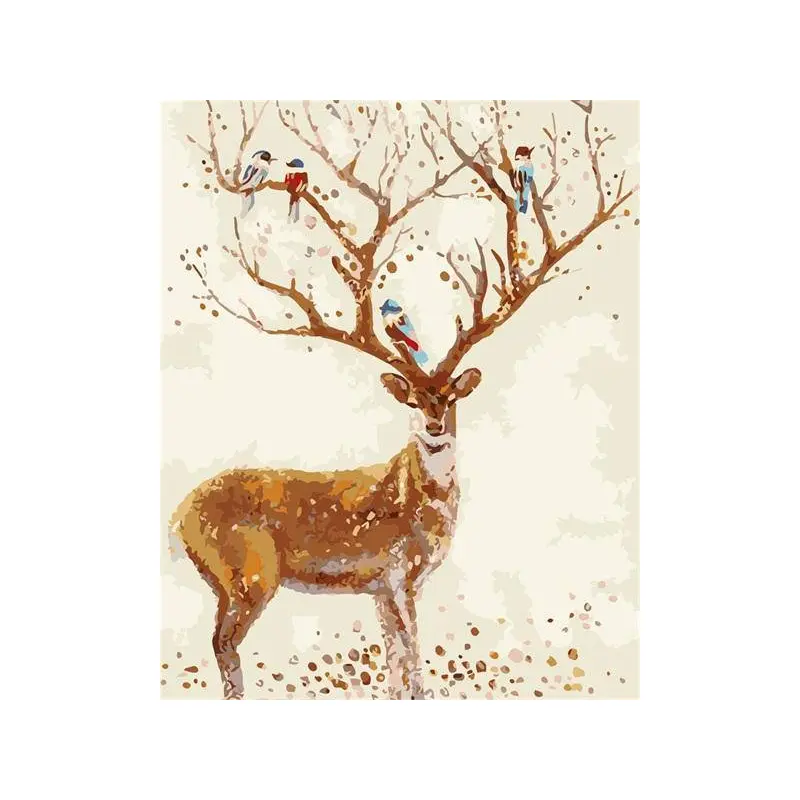 Birds Tree Deer