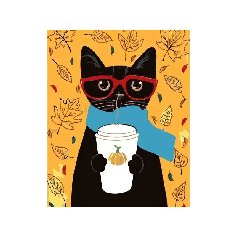 Black Cat Drinking