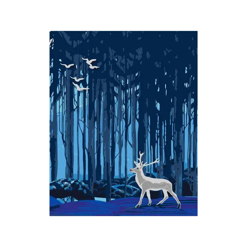 Blue Forest and Deer
