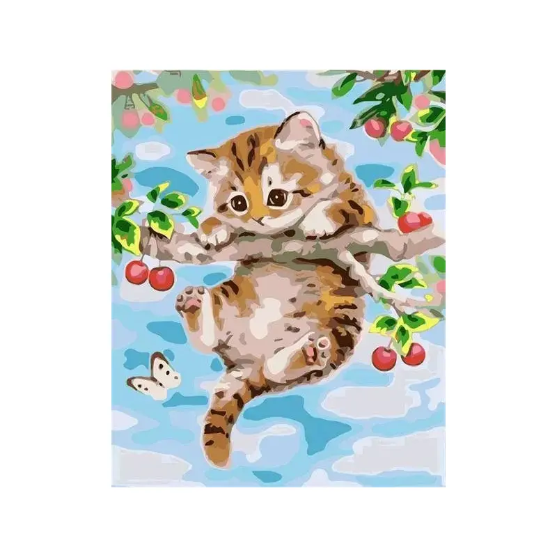 Cute Cat Lying on a Tree