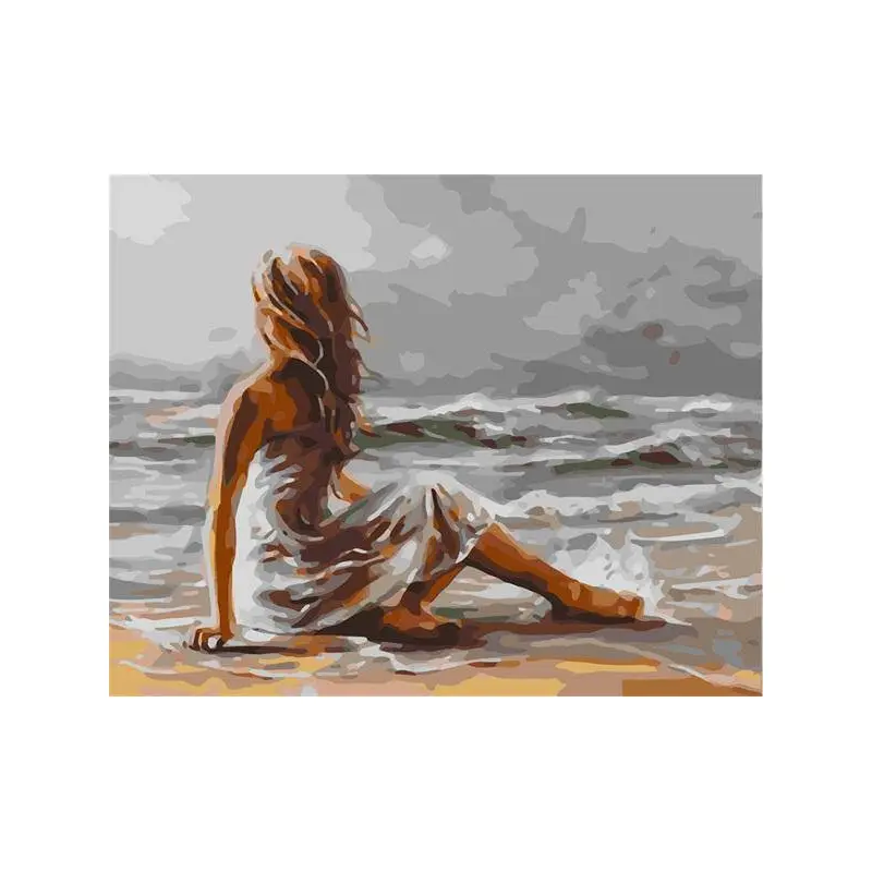 Girl and Beach Wave