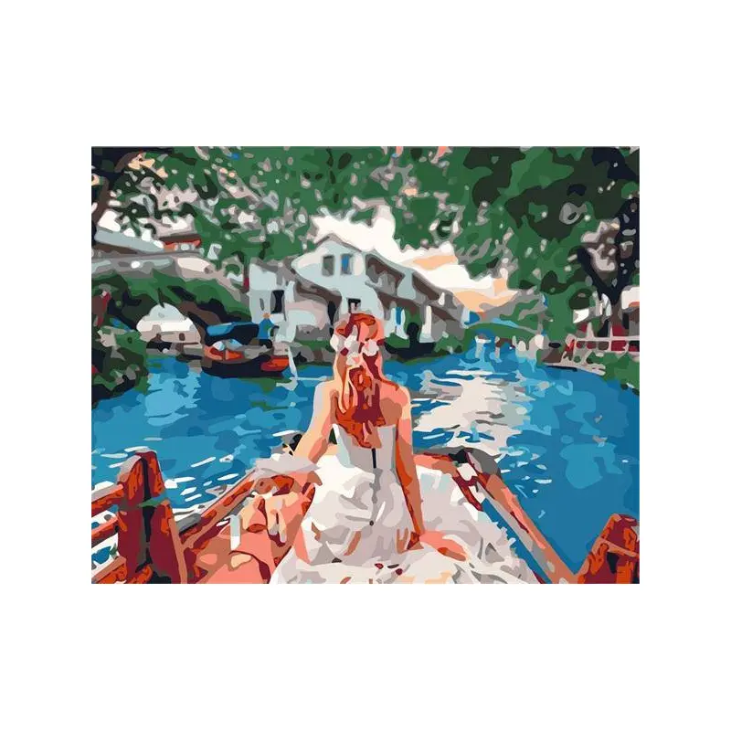 Girl Enjoying In a Boat