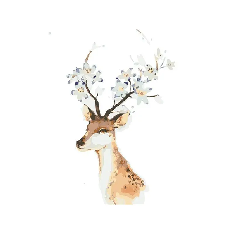 White Flower in Horn Deer