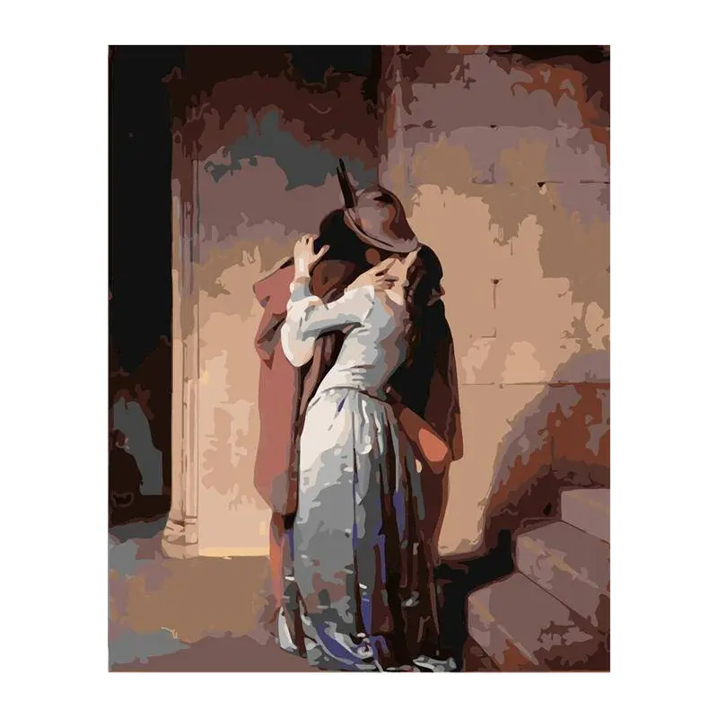 A Kiss Infront of Stairs