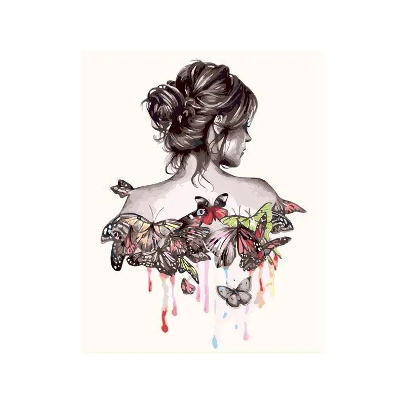 Butterfly In Back Girl