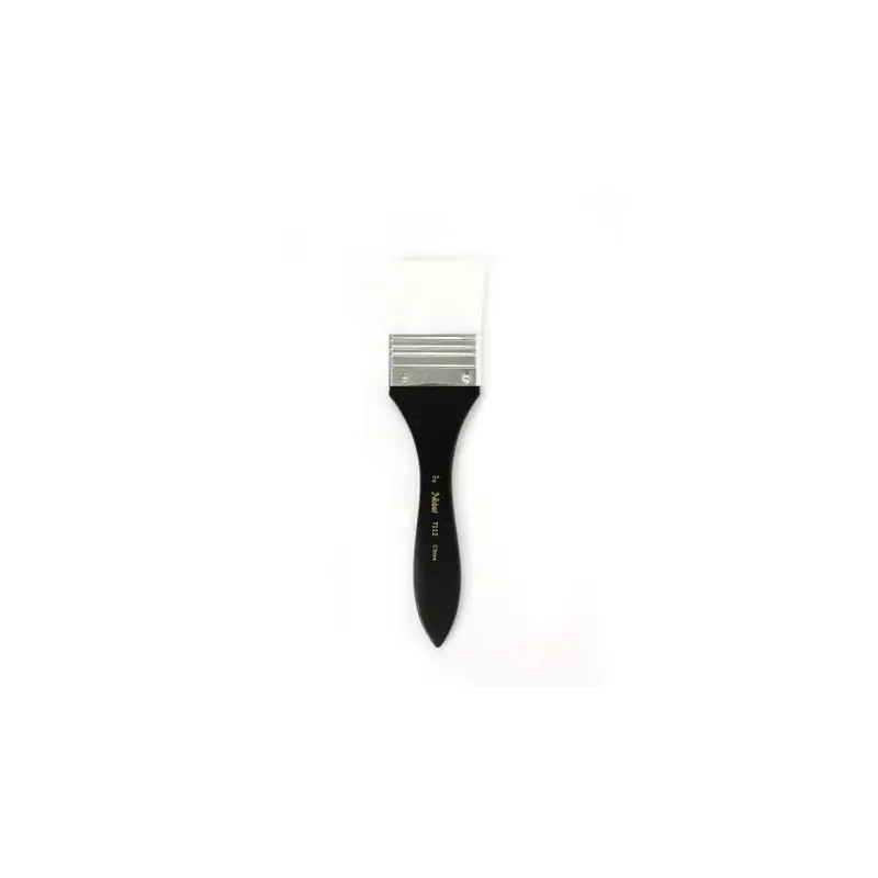 White Synthetic Flat Paintbrush