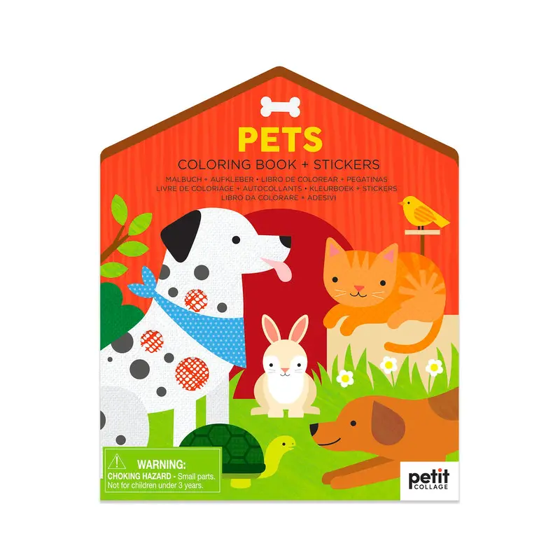 Colouring Book & Stickers: Pets