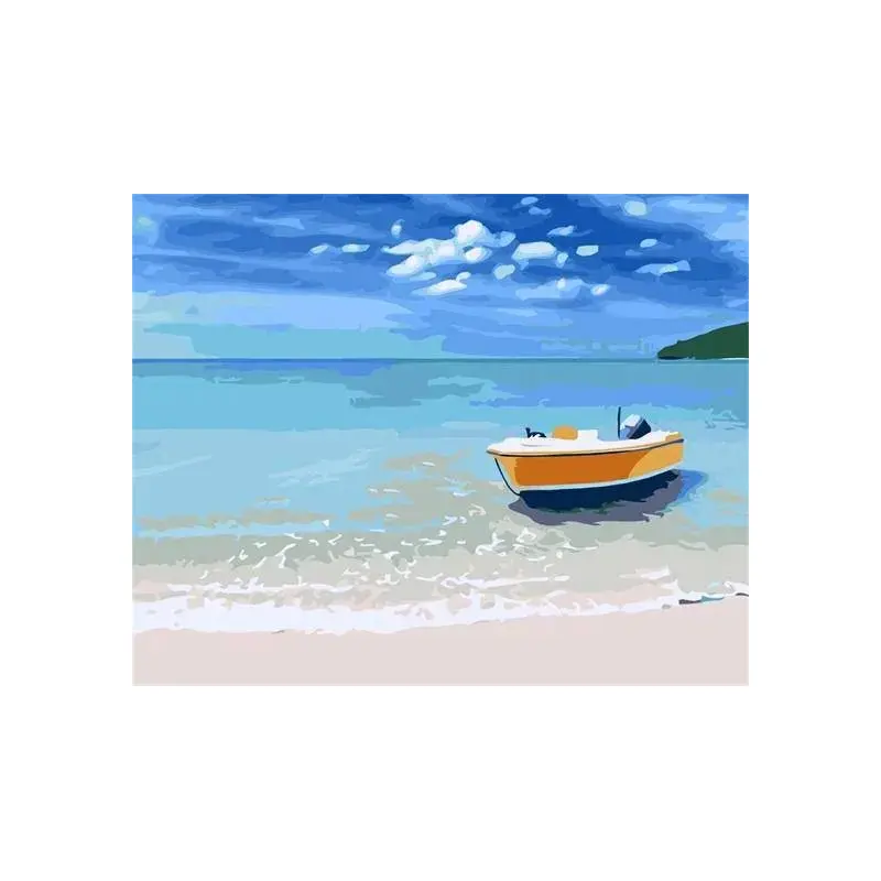 Lonely Boat In Seashore