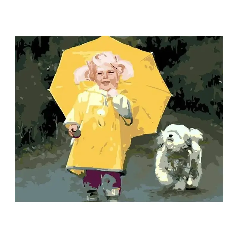 Yellow Girl and a Dog