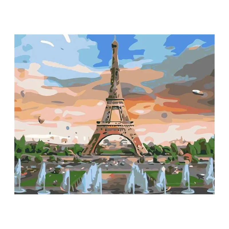 Statue and Eiffel Tower