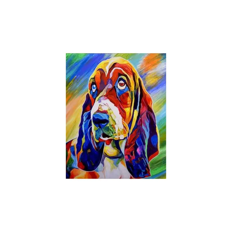 Colorful Dog Watercolor