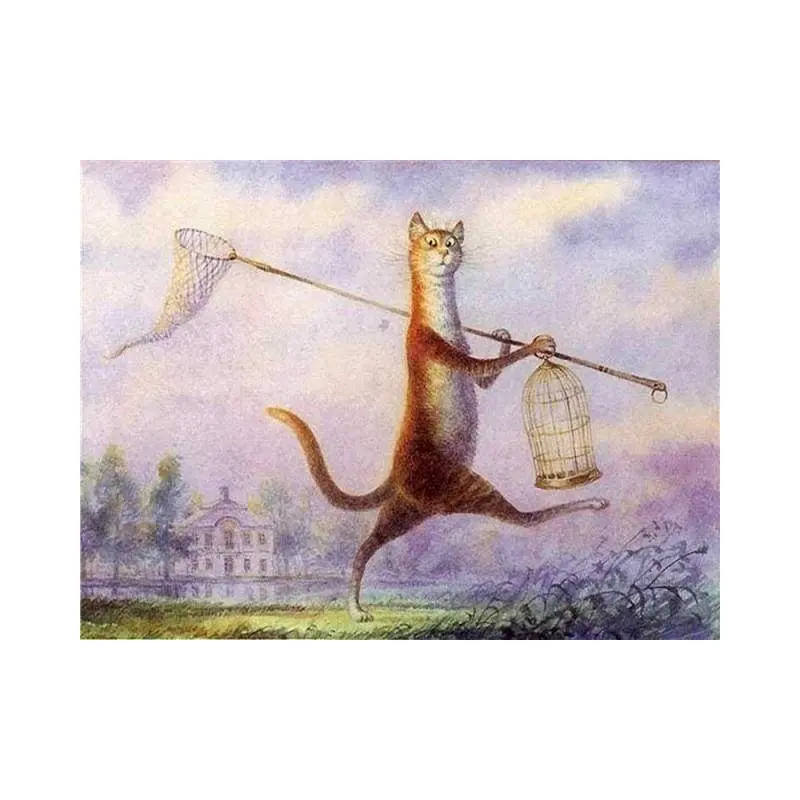 Cat looking for food