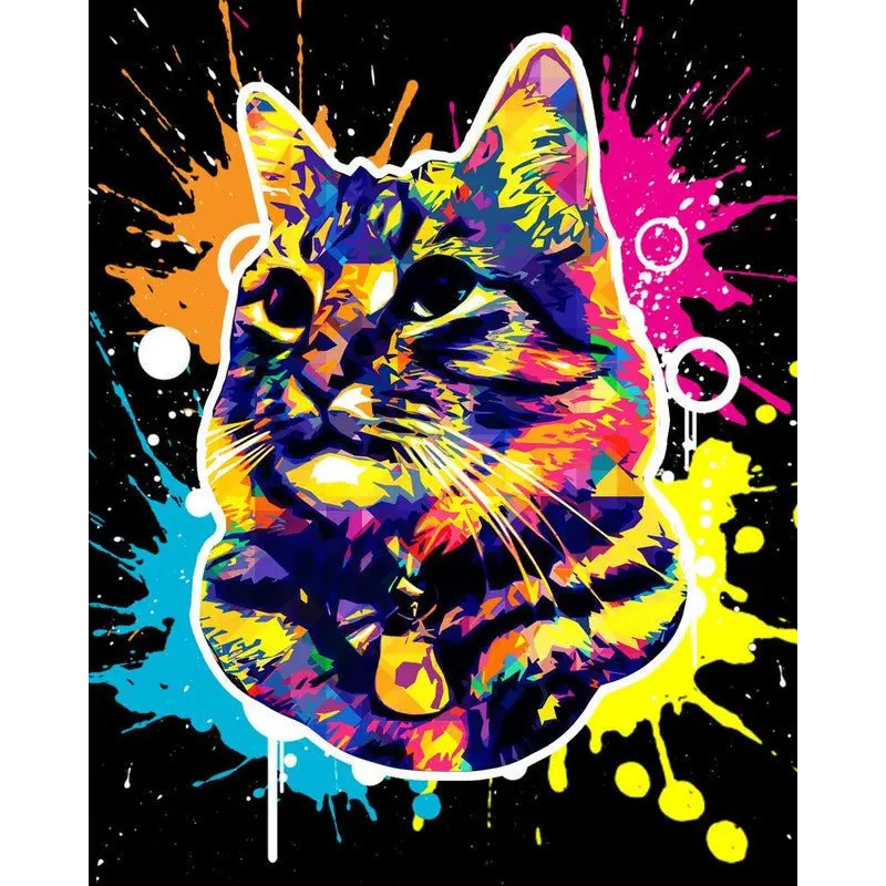 Cat Splash Pop Art