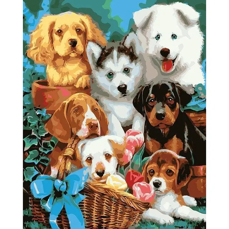Small Dogs in a Basket