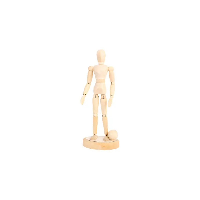Wood mannequin male 8in