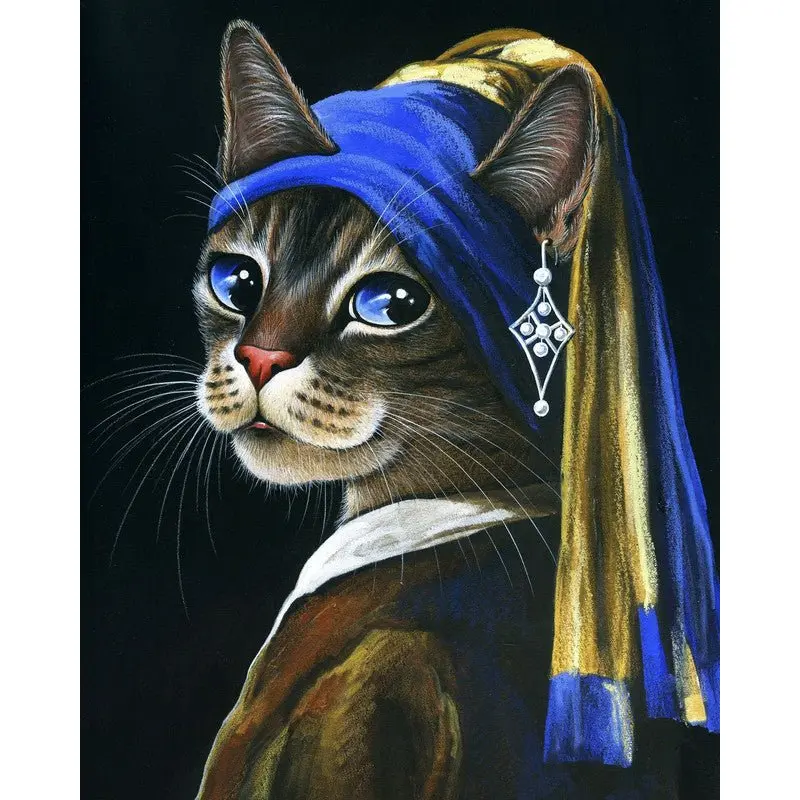 Young kitten with a pearl