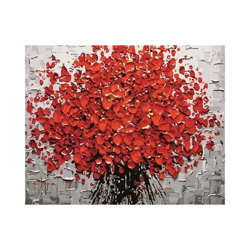 Abstract Red Flowers