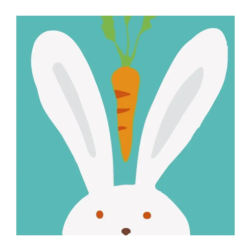 Children Painting kit Rabbit and carrot in the air