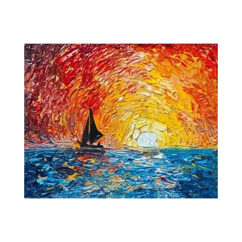 Sailboat and Rising Sun