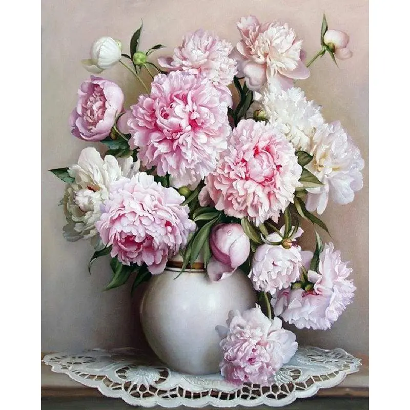 Vase of Peonies