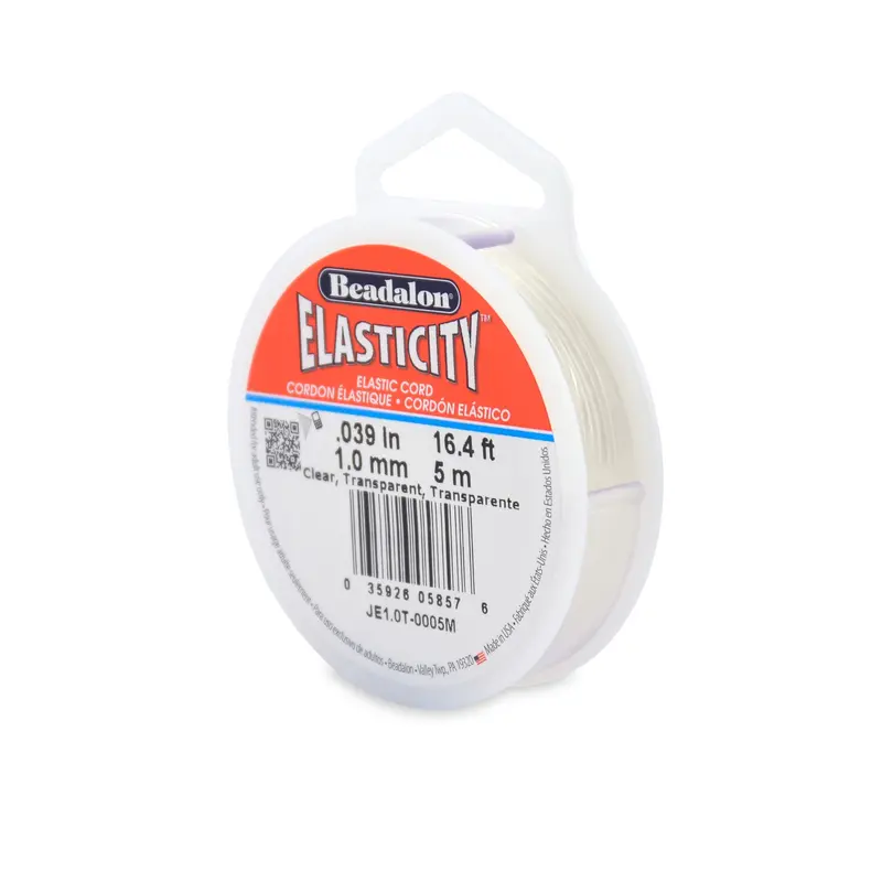 Elastic Cord  Clear, 1 mm