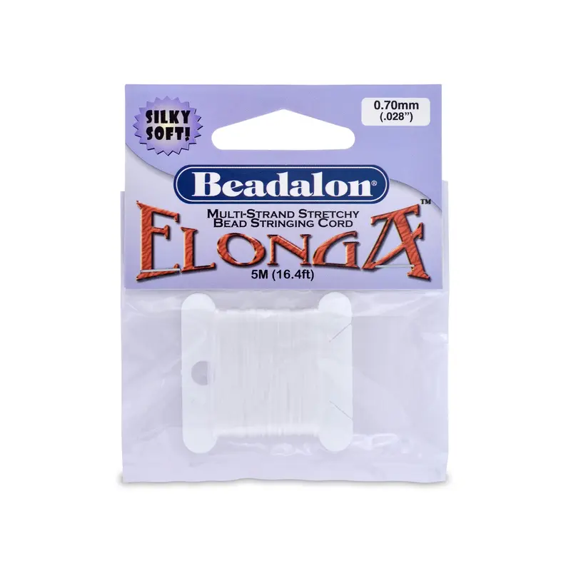 Multi-Strand Elastic Cord  White, 0.7 mm