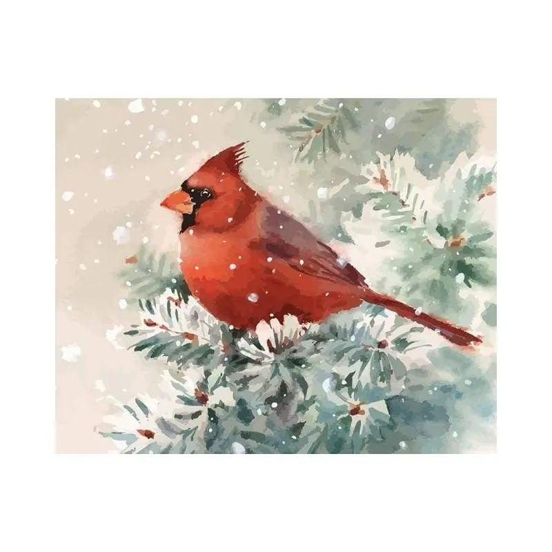 Red Bird and Snow